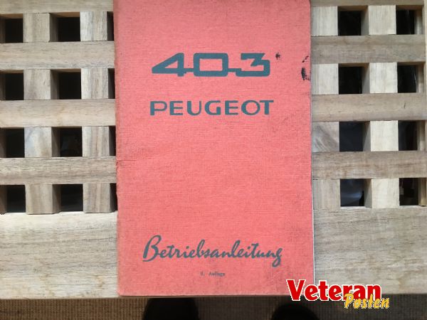 Peugeot 403 instruktionsbog  